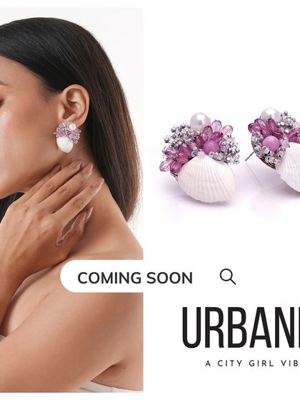 Coming soon from our URBANIA collection, these shell and bead studs in shades of purple are perfect for a beachy vibe.