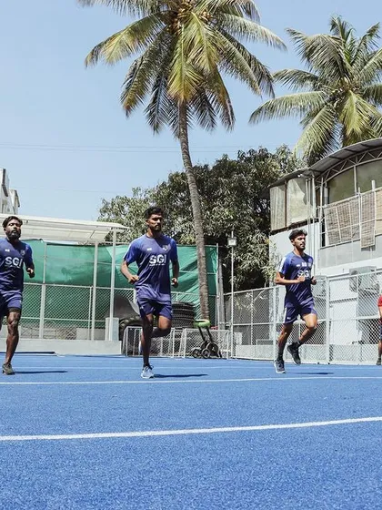 Building the engine. Running drills on the turf help improve cardiovascular fitness and running mechanics, ensuring players can last a full 90 minutes and more.