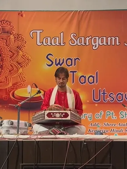 Performing at the Swar Taal Utsav organized by Taal Sargam Academy in Agra.