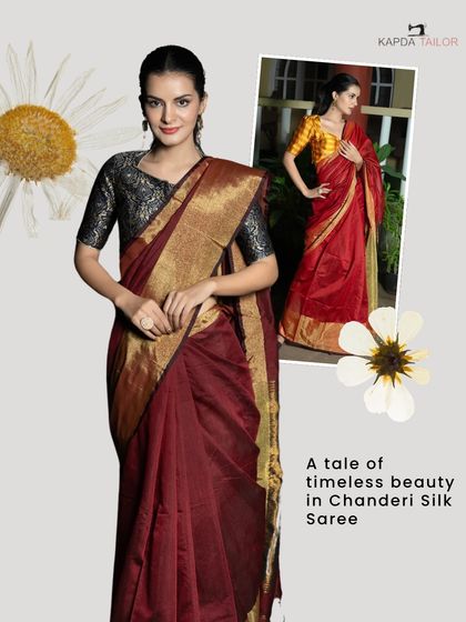 Simplicity has its own charm. This Chanderi silk saree is soft, stylish, and absolutely timeless, perfect for a function or puja where you want to look effortlessly elegant.