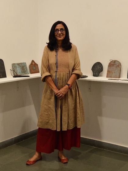 A birthday post for artist Pushpamala N., a key figure in Indian contemporary art known for her photo-performances.