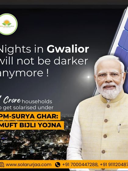Nights in Gwalior will not be darker anymore. We are proud to support the PM-SURYA GHAR: MUFT BIJLI YOJNA, helping 1 crore households get solarized and achieve energy security.