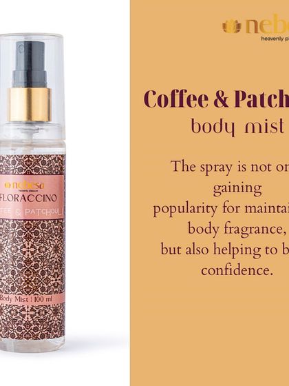 My Floraccino Body Mist combines the rich scent of coffee with earthy patchouli. It's a unique and long-lasting fragrance that builds confidence and leaves you smelling wonderful all day.
