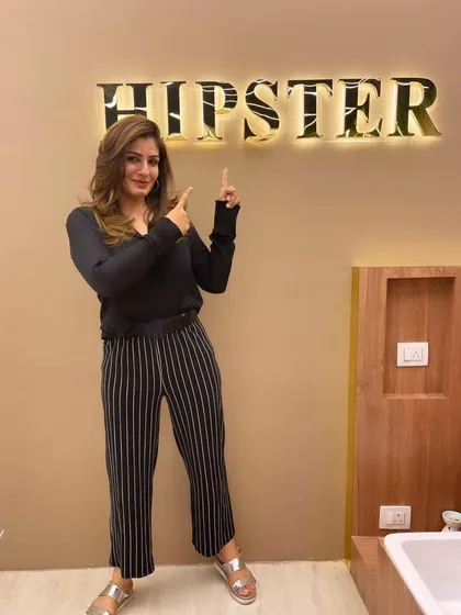 I was honored to have the gorgeous Raveena Tandon visit my salon. It's always a pleasure working with her to create a look that's perfect for any occasion.