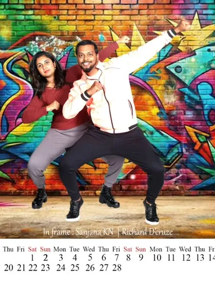 Get ready to move with our high-energy Hip Hop classes. This calendar feature captures the cool, urban style and powerful attitude you can learn to express on our dance floor.