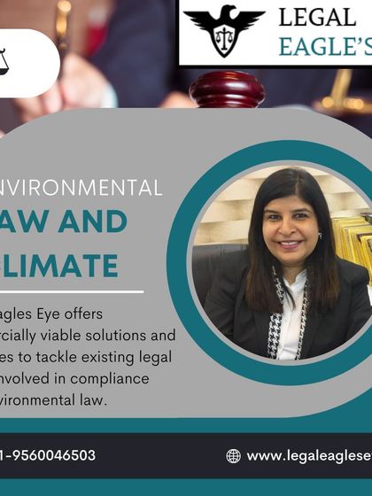 Featuring Advocate Sapna Malik, this image highlights our expertise in environmental law and climate-related legal issues. We offer commercially viable strategies to tackle legal challenges involved in environmental compliance.