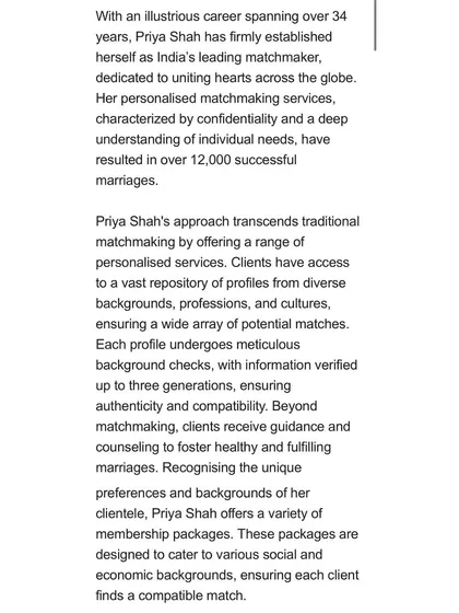 The Times of India, Etimes, and Times Ascent have chronicled my journey extensively, from receiving the Inspiring Entrepreneur Award to being ranked among the world's top 3 elite matchmakers. These articles detail my philosophy of creating 'organic connections' and building a heritage institution for arranged love marriages.