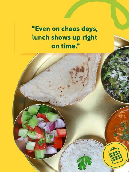 "Even on chaos days, lunch shows up right on time." A quote from a happy customer, highlighting our commitment to reliability and punctuality, powered by the Dabbawalas.