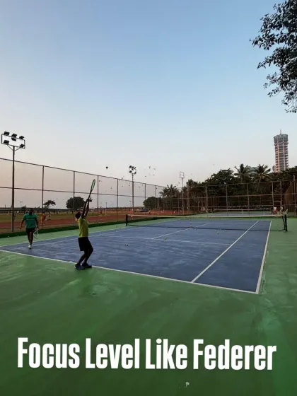 This is where passion meets practice. On our sea-facing courts, every training session feels inspiring as you work on your game with the Mumbai skyline in the background. We focus on building a strong foundation, starting with perfect form for serves and rallies.