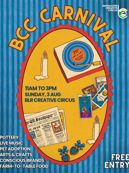 This poster captures the eclectic spirit of our BCC Carnival. With pottery, live music, pet adoption drives, and farm-to-table food, it’s a full day of fun and conscious living.