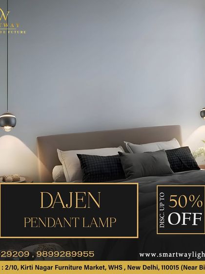 The Dajen Pendant Lamp is a minimal yet effective choice for bedside lighting. It provides a focused pool of light, perfect for reading, without taking up space on your nightstand.