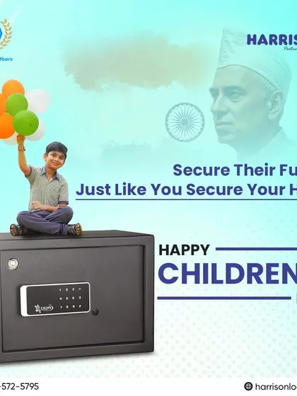 Happy Children's Day! We believe in securing the future of our children, just like you secure your home. Our DigiSafe protects your valuables, ensuring their dreams are always safe.