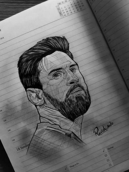 The GOAT, Lionel Messi, finally gets his World Cup. This is my finished diary sketch celebrating that historic moment.