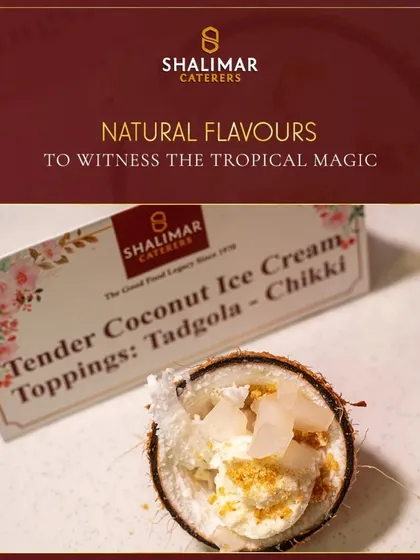 Witness the tropical magic with our Tender Coconut Ice Cream, served in a natural coconut shell with unique toppings like tadgola and chikki.