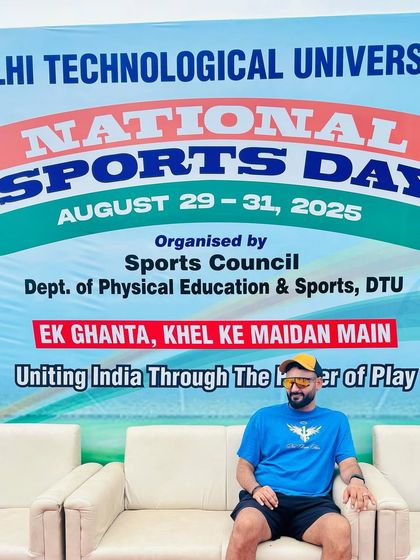 A candid moment during the National Sports Day event at DTU. These events are vital for inspiring students to stay active and pursue their athletic goals.