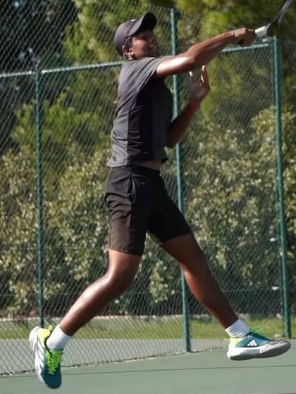 An explosive forehand from a double champion. Dhruveer Grover won both the U-16 and U-18 singles titles at the Haryana Open.