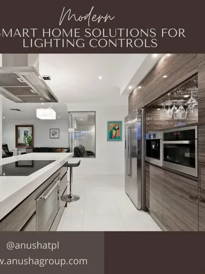 This modern kitchen features our smart home solutions for lighting control. Task lighting, ambient lighting, and accent lighting are all programmed to work together, making the space both beautiful and highly functional.