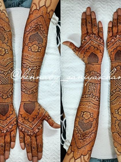 A complete front and back view of a Pakistani bridal design. This shows how I ensure the pattern is beautiful and cohesive from every angle.