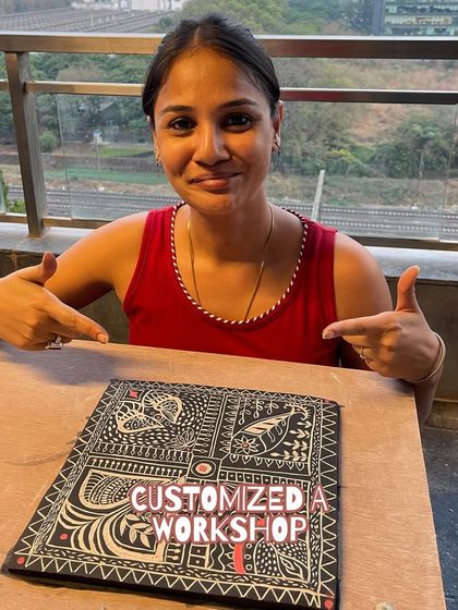 This student created a stunning piece of wall art inspired by traditional Indian patterns in a customized workshop. I love helping people translate their unique ideas into clay.
