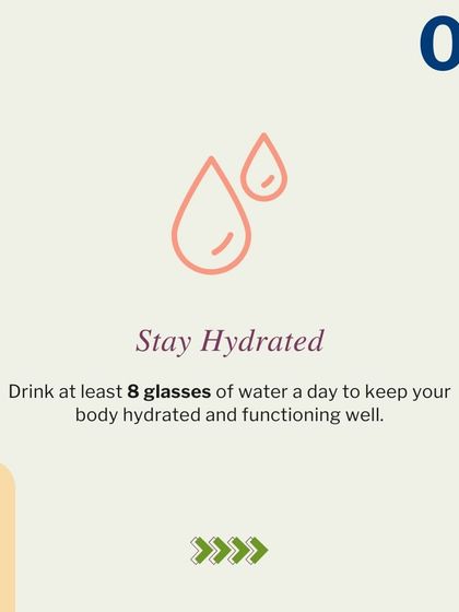 To embrace a healthy lifestyle, I focus on four key pillars. This series breaks down the importance of eating a balanced diet, staying hydrated, exercising regularly, and getting enough sleep for your body to rest and recover.