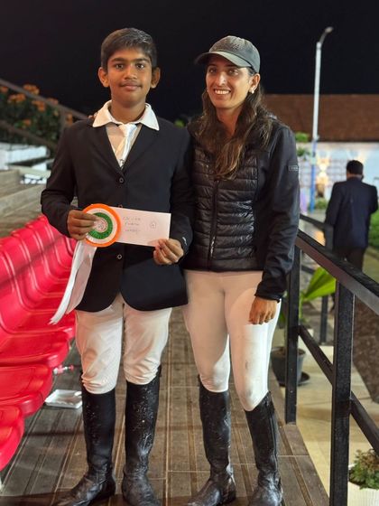 A young rider and his new horse competing in the 1.10m CSI-Ch category. I am proud to see this new partnership developing so well and achieving a fourth-place finish.