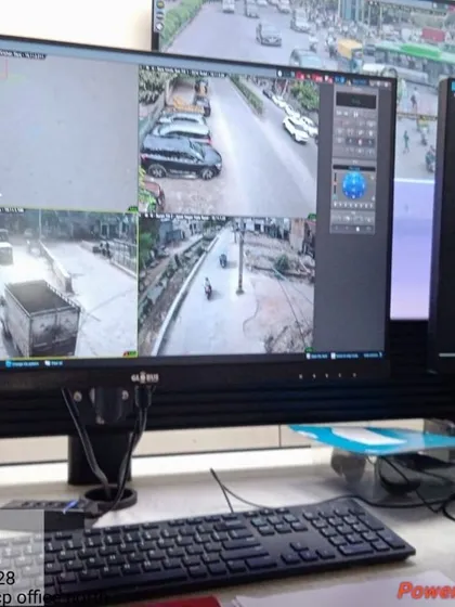 A closer look at the user interface for a professional surveillance system. From here, an operator can control cameras, review recordings, and manage the entire security network.