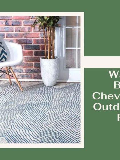 The wavy blue chevron pattern on this outdoor rug adds a sense of movement and a cool, calming color to the space. It's a versatile piece that works well with both modern and classic furniture styles.