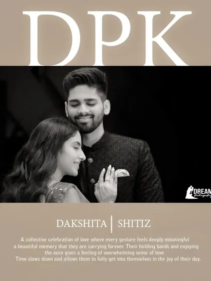 A beautifully designed portrait with the couple's names, describing their collective celebration of love in a deeply meaningful way.