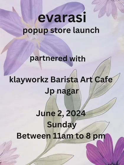 The launch announcement for Evarasi's first pop-up jewelry store at the café. I'm always excited to partner with new brands for their debut.