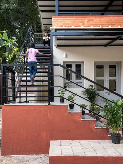 These images further detail the thoughtful design of the Anganwadi school, from the playful interactions on the stairs to the calm, well-lit interiors. Each photo highlights my commitment to creating spaces that are not just buildings, but nurturing environments for growth and community.