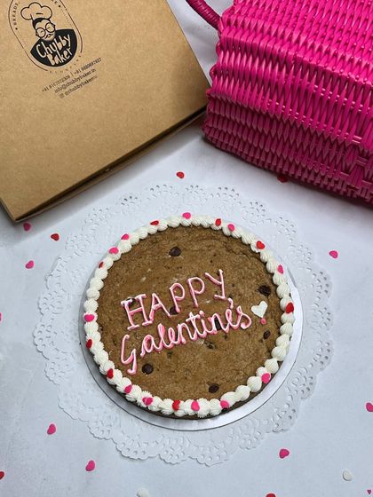 Celebrate your besties with a "Happy Galentine's" giant cookie. It's the perfect way to show your friends some love, because who needs a valentine when you have your girls?
