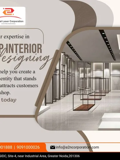 A view of a modern and minimalist retail shop interior we designed. The space features clean lines, strategic track lighting, and custom metal display racks, creating a sophisticated environment that attracts customers and highlights the merchandise effectively.