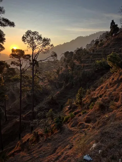 The journey to our sites in Uttarakhand is as important as the destination. The landscape unfolds through terraced fields and winding paths, informing our design approach which seeks to create buildings that are simple, functional, and deeply local.