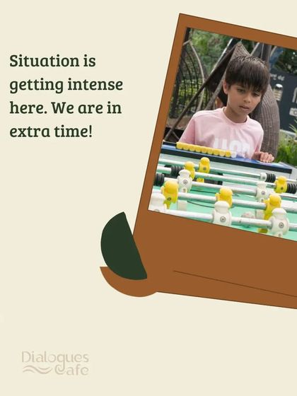 The competition is getting intense. A game of foosball is a great way to let off some steam and have some fun.