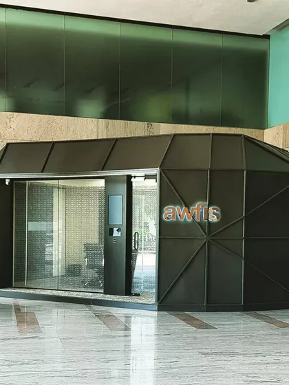This is a smart meeting pod I helped create for Awfis co-working spaces. It's a self-contained, fully automated environment designed to reduce electricity consumption by only powering on when booked.