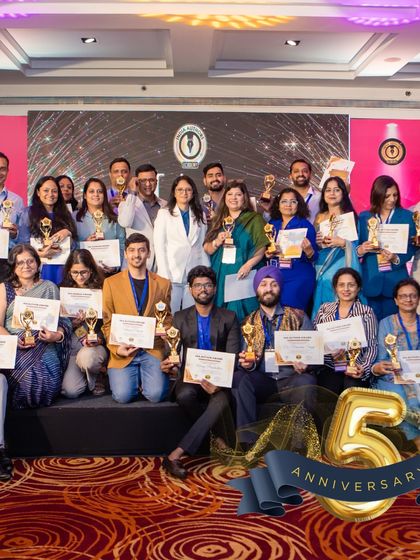 A group photo celebrating the 5th anniversary of India Authors Academy. We are a community of thousands of authors on a mission to make India the author capital of the world.