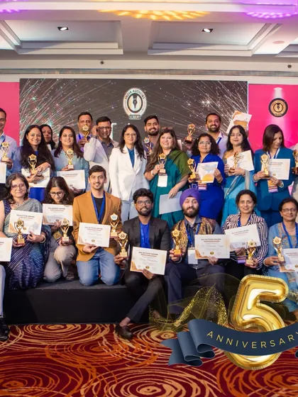 A group photo celebrating the 5th anniversary of India Authors Academy. We are a community of thousands of authors on a mission to make India the author capital of the world.