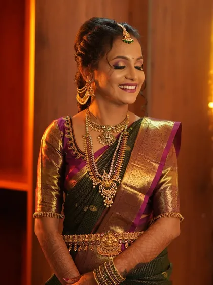 The joy on her face says it all. My goal is to make every bride feel this happy and beautiful with my rental jewellery.