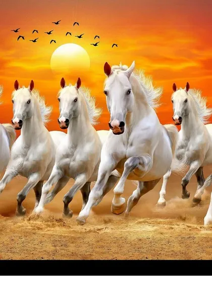 Bring a powerful and positive energy to your room with our custom 3D UV Marble sheets. This 'Seven Horses' design is a great example of how we can turn any wall into a stunning piece of art that looks incredibly realistic.