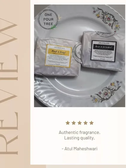 "Authentic fragrance. Lasting quality." Short, sweet, and exactly what I strive for. Thank you, Atul!