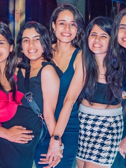 A group of ladies enjoying their night out. My events are always a safe and fun space for everyone.