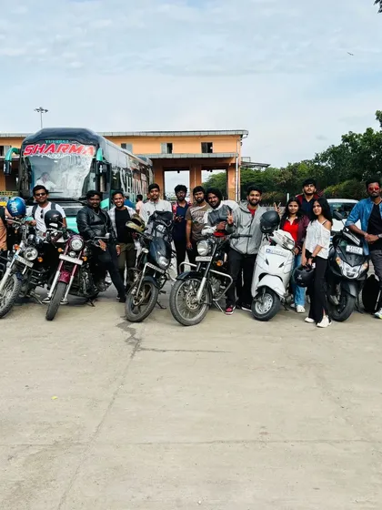 For all the riders out there, there's nothing like hitting the road with your crew. This was the start of our epic bike ride and camping trip to Narayana Giri.