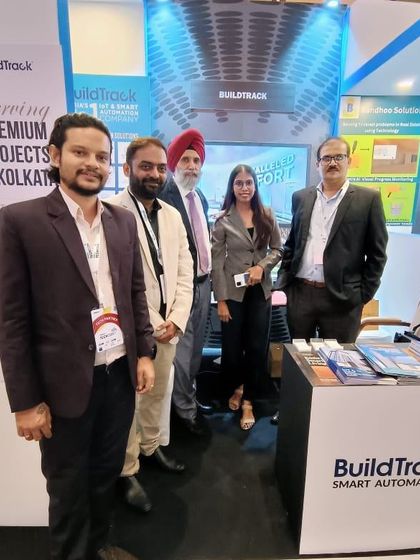 The BuildTrack team at the CREDAI Bengal Techcon in Kolkata. We are here to share our vision for the future of construction, powered by IoT and AI.