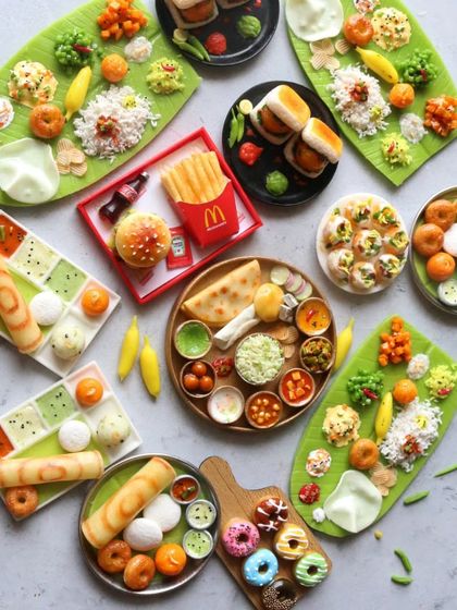 Another angle of my fun flat lay, showing the variety of my work.