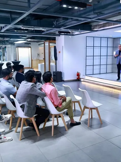 Interacting with the audience during my masterclass in Bangalore. Engaging with young, curious minds is one of the most rewarding aspects of my role as a mentor.