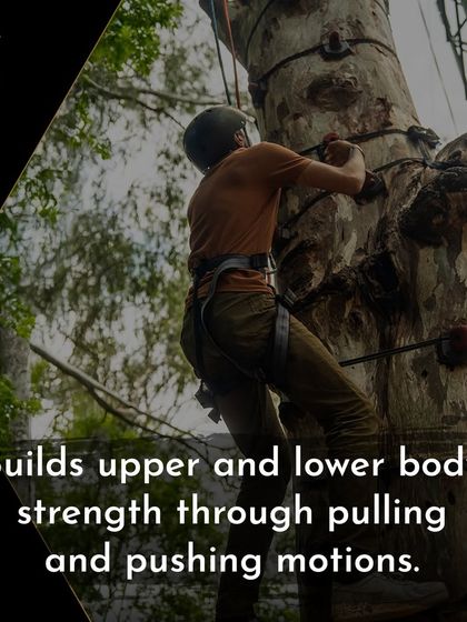 This activity builds upper and lower body strength through natural pulling and pushing motions as you climb.