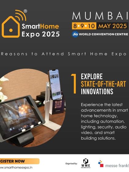 This graphic invites attendees to explore state-of-the-art innovations in automation, lighting, security, and AV.