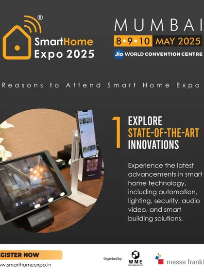 This graphic invites attendees to explore state-of-the-art innovations in automation, lighting, security, and AV.