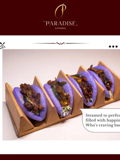 Steamed to perfection and filled with happiness. Our vibrant purple bao buns are a visual and culinary delight, packed with a savory and spicy filling.