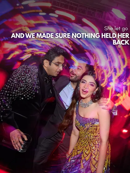 She let go, and we made sure nothing held her back. Our bride Niharika owned the dance floor, and we created a space that moved with her energy, not around her.